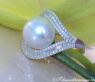 Traumhafter Südseeperle Ring mit Brillanten im Herz-Design #2