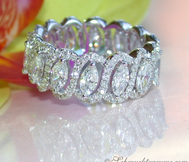 Prächtiger Brillanten Memory Ring mit Marquise Diamanten #1 Prächtiger Brillanten Memory Ring mit Marquise Diamanten #1