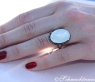 Extravaganter Mondstein Ring mit schwarzen Diamanten #3