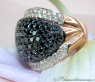 Opulenter Roségold Ring mit schwarzen Brillanten #2