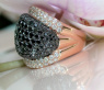Opulenter Roségold Ring mit schwarzen Brillanten #3