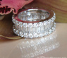 Exquisiter Brillanten Memory Ring mit Baguette Diamanten #5