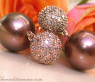 Feinste Ohrstecker mit Bronze Tahitiperlen & naturbraunen Brillanten #1