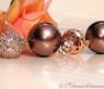 Feinste Ohrstecker mit Bronze Tahitiperlen & naturbraunen Brillanten #6