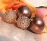Feinste Ohrstecker mit Bronze Tahitiperlen & naturbraunen Brillanten #5