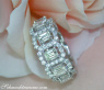 Exquisiter Brillanten Memory Ring mit Diamanten im Smaragd Schliff #3