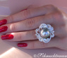 Prachtvoller Tahitiperle Ring mit Brillanten & Diamanten #5