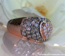 Zeitloser Herz Ring mit braunen und weißen Brillanten #3