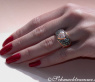 Zeitloser Herz Ring mit braunen und weißen Brillanten #4