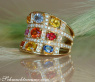 Stattlicher Multicolor Saphir Ring mit Brillanten #2