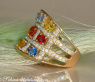 Stattlicher Multicolor Saphir Ring mit Brillanten #3