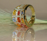 Stattlicher Multicolor Saphir Ring mit Brillanten #5
