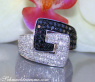 Extravaganter Gürtel Ring mit schwarzen Diamanten #1