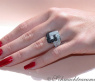 Extravaganter Gürtel Ring mit schwarzen Diamanten #3