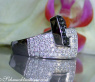 Extravaganter Gürtel Ring mit schwarzen Diamanten #6