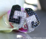 Extravagante Gürtel Ohrstecker mit schwarzen Diamanten #4