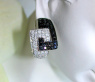 Extravagante Gürtel Ohrstecker mit schwarzen Diamanten #8