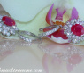 Exquisite Burma Rubin Ohrstecker mit Brillanten #4