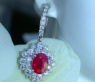 Exquisite Burma Rubin Ohrstecker mit Brillanten #5