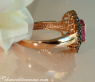 Bezaubernder Pink Turmalin Ring mit schwarzen Diamanten #5
