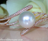 Exquisiter Brillanten Armreif mit Südseeperle (15 mm) #2