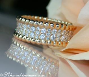 Exquisiter Brillanten Memory Ring in Gelbgold 750