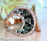 Interessanter Ring mit schwarzen Diamanten, naturbraunen & weißen Brillanten #1