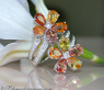 Prächtiger Doppel Blumen Ring mit Saphiren & Brillanten #2