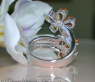 Prächtiger Doppel Blumen Ring mit Saphiren & Brillanten #7