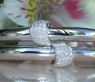 Massiv gefertigter Diamanten Armreif in Weißgold 585 #6