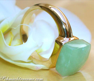Feinster Natur Jade Ring