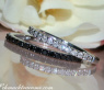 Zarter Memory Ring mit schwarzen Diamanten #8