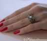 Edler Blüten Ring mit naturbraunen & weißen Brillanten #4