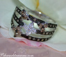 Edler Blüten Ring mit naturbraunen & weißen Brillanten #5