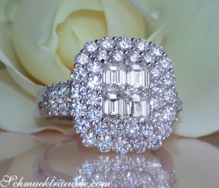 Exquisiter Brillanten Ring mit lupenreinen Diamanten