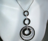 Extra langer Brillanten Anhänger mit schwarzen Diamanten #4
