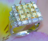 Erlesener Brillanten Ring mit gelben Diamanten #3