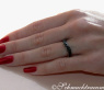 Geschwungener schwarze Diamanten Ring #6