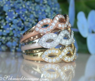 Drei Diamanten Ringe in Einem