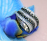 Breiter schwarze Diamanten Ring mit weißen Brillanten #2