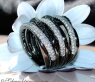 Mehrreihiger Ring mit schwarzen Diamanten und weißen Brillanten #2