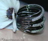 Mehrreihiger Ring mit schwarzen Diamanten und weißen Brillanten #4