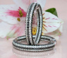 Extravagante Creolen mit schwarzen Diamanten #3