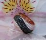 Edler Pavé Ring mit schwarzen Diamanten im Wellen Design #4