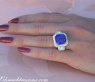 Erlesener AAA Tansanit Ring mit Brillanten & Diamanten #4