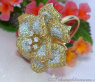 Stattlicher Brillanten Ring mit gelben Brillanten im Blumen Design #2