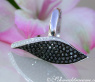 Interessanter schwarze Diamanten Ring im Blatt Design #7