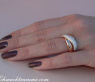 Überkreuzter Roségold Ring mit Diamanten #4