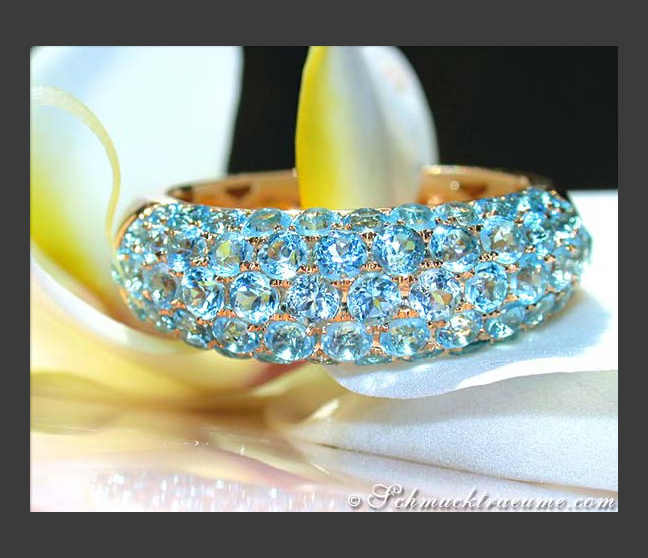 Edler Blautopas Pavé Ring #1 Edler Blautopas Pavé Ring #1