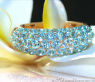 Edler Blautopas Pavé Ring #1